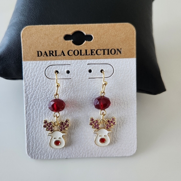 Jewelry - Darla Collection Red Reindeer Earrings